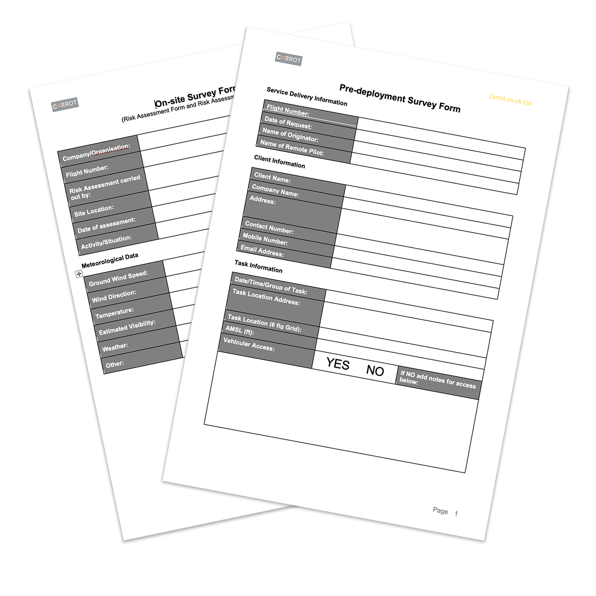 St Albans Drone Operator's Forms